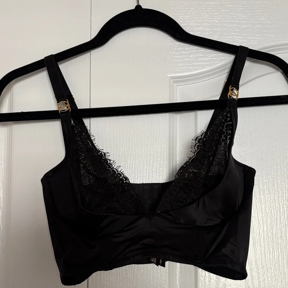 Black Lace-Trim Underwire Bustier - Women's Intimates - Picture 2 of 6